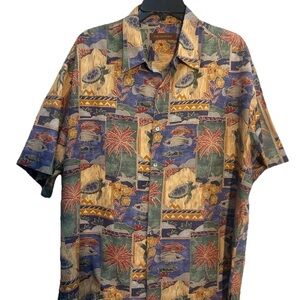 Tori Richard Multicolor Hawaiian Tropical Print Shirt XL